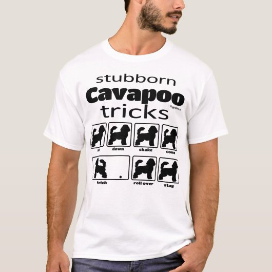 Stubborn Cavapoo Tricks T-shirt (Voorkant)