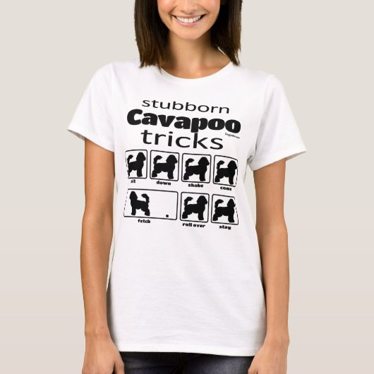 Stubborn Cavapoo Tricks T-shirt (Voorkant)