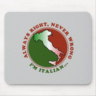 Stubborn Italy Funny Mousepad Muismat