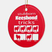 Stubborn Keeshond Tricks Keramisch Ornament (Links)