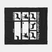 Stubborn Labrador Retriever Dog Tricks Humor Fleece Deken (Voorkant (Horizontaal))