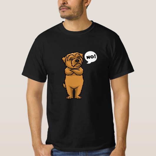 Stubborn Norfolk Terrier T-shirt (Voorkant)
