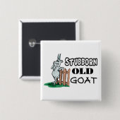 Stubborn Old Goat Vierkante Button 5,1 Cm (Voorkant /achterkant)