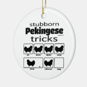 Stubborn Pekingese Tricks Keramisch Ornament (Links)
