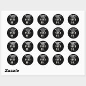 Stubborn Poodle Tricks Funny Dog Lover Owner Ronde Sticker (Vel)