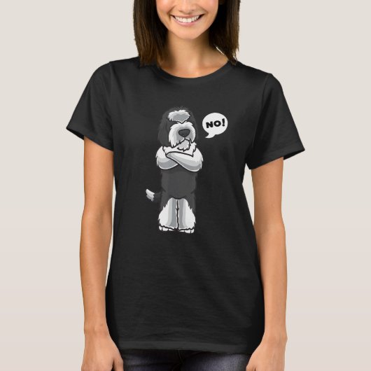 Stubborn Sheepadoodle Dog T-shirt (Voorkant)