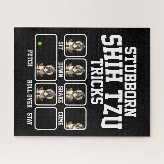 Stubborn Shih Tzu Dog Tricks Legpuzzel (Horizontaal)