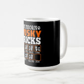 Stubborn Siberian Husky Tricks Funny Gift Koffiemok (Voorkant rechts)