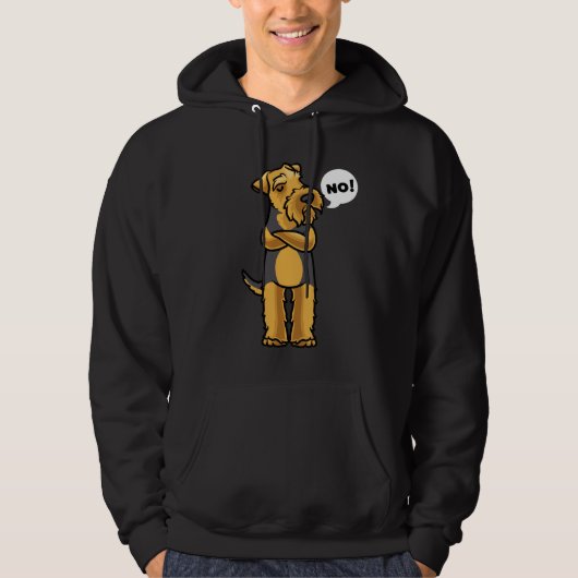 Stubborn Welsh Terrier Dog Hoodie (Voorkant)