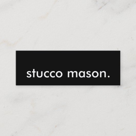 stucco mason. mini visitekaartje (Voorkant)