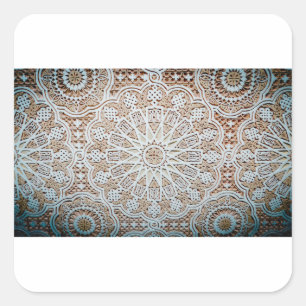 stucco-plafondpatroon vierkante sticker