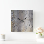 Stucco Wall Vierkante Klok (Huis)