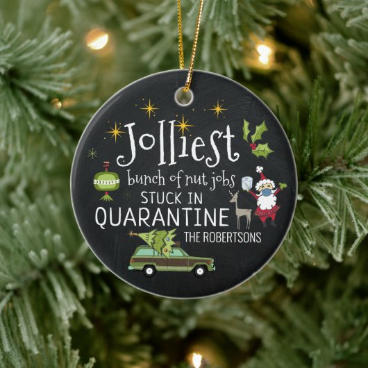 Stuck in Quarantine | Funny 2020 Herdenking Keramisch Ornament (Boom)