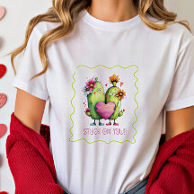 Stuck On You Cactus T-Shirt Print