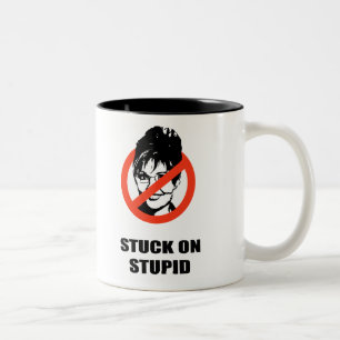 Stuck op Stupid Tweekleurige Koffiemok