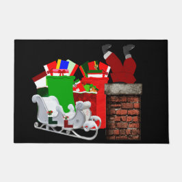 Stuck Santa Doormat Deurmat