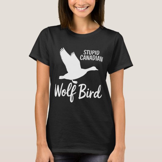 Stud Canadian Wolf Bird Funny  T-shirt (Voorkant)