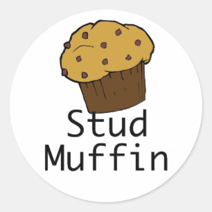 Stud Muffin Boy Ronde Sticker