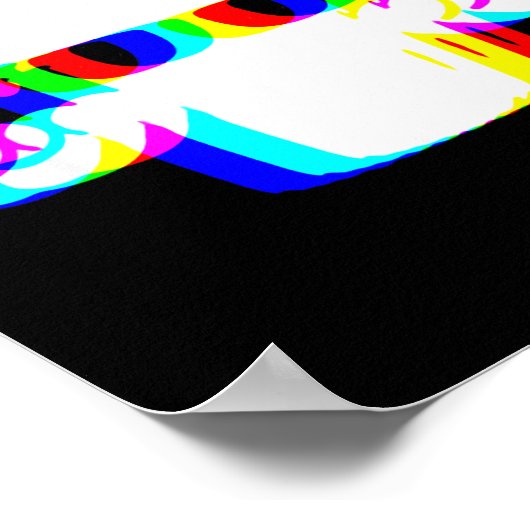 Stud Muffin Funny Muffin Varwave Edm Cyber Glitch Poster (Hoek)