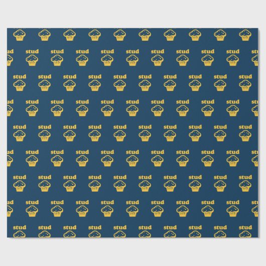 Stud Muffin Funny Wrapping Paper for Men Cadeaupapier (Vlak)