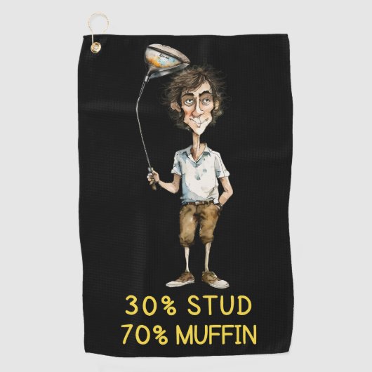 Stud Muffin Golfhanddoek (Voorkant)