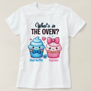 Stud Muffin of Cupcake Roze of Blauw Geslacht onth T-shirt