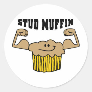 Stud Muffin Ronde Sticker