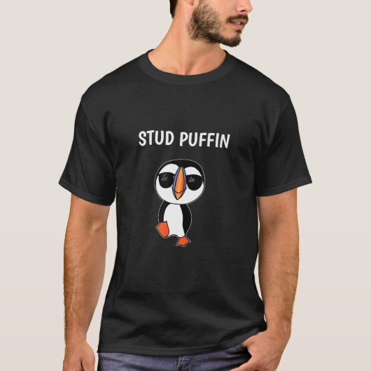Stud Puffin - Funny Bird T-shirt (Voorkant)