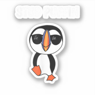 Stud Puffin Grappige Vogel Sticker
