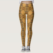 Studded Floor Pattern in Golden Browns Leggings (Voorkant)