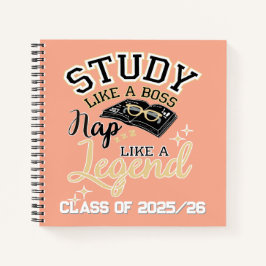 Studeer als een baas, dutje als een legende, unive notitieboek