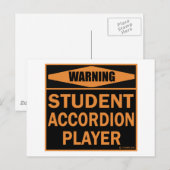 Student Accordion Player Briefkaart (Voorkant / Achterkant)