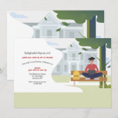 Student afstudeerder op laptopvak kaart (Voorkant / Achterkant)