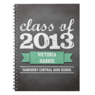 student afstuderen blauwgroen lintbanner notitieboek