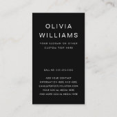 Student afstuderen netwerkfoto zwart visitekaartje (Achterkant)