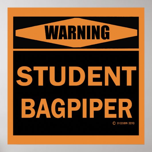 Student Bagpiper Poster (Voorkant)