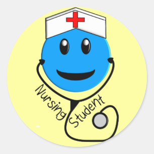 Student Big Blue Gifts voor verpleegkundigen Ronde Sticker