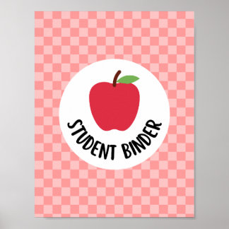 student binder titelpagina invoegen voor leraren poster