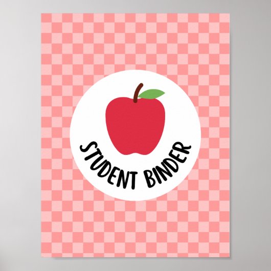 student binder titelpagina invoegen voor leraren poster (Voorkant)