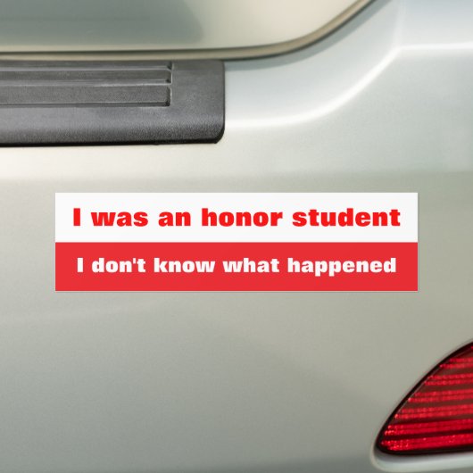 student bumpersticker (Op auto)