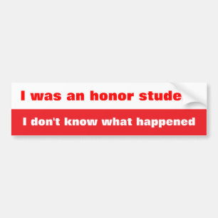 student bumpersticker
