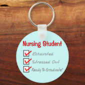 Student "Check Mark" voor verpleegkundigen, T-shir Sleutelhanger (Voorkant)