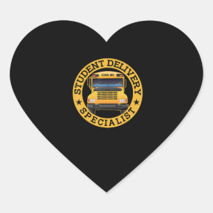 Student Delivery Specialist Funny School Bus Drive Hart Sticker