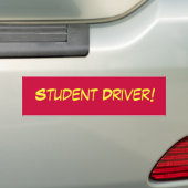 Student Driver Bumper Sicker Bumpersticker (Op auto)