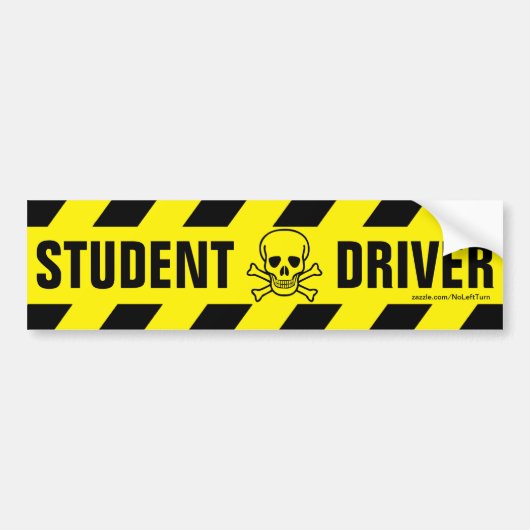 Student Driver Bumpersticker (Voorkant)