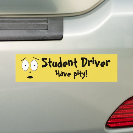 Student driver bumpersticker (Op auto)