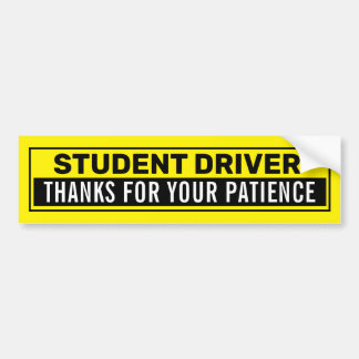 Student Driver Bumpersticker