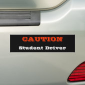 Student Driver Bumpersticker (Op auto)