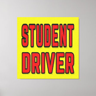 Student Driver Canvas Afdruk
