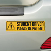 student driver gelieve geduld te hebben bumpersticker (Op auto)